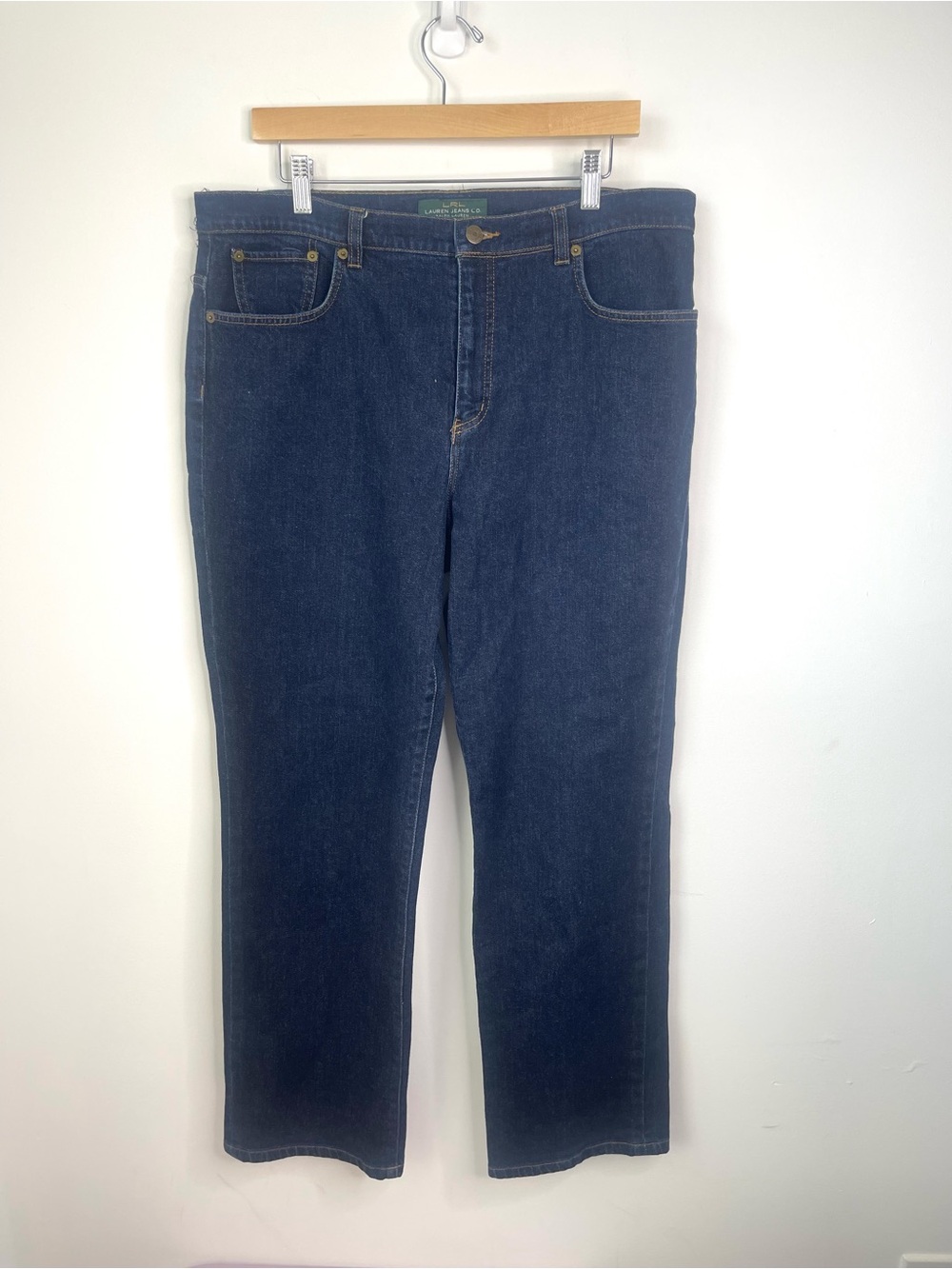 Ralph Lauren Classic Indigo Straight-Leg Jeans Size 16